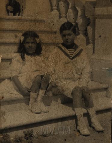 KKE 1391.jpg - Tatiana Bystrzycka z domu Prybylska z mężem Włodzimierzem na wakacjach w Nicei, 1915 r.